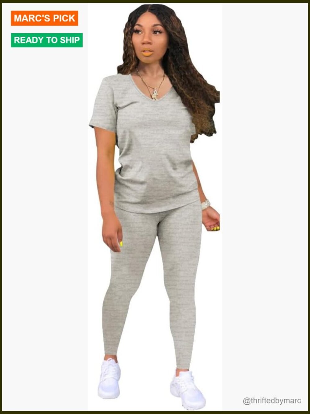 Two Piece Pant Set, V-Neck Top, Bodycon Fit, Casual Summer Wear